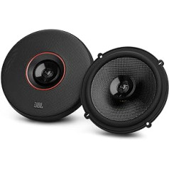 JBL Club 64SQ Gen 3–165 mm automašīnas skaļruņu komplekts ar Harman Kardon augstākās klases skaņas kvalitātē izcilam automašīnas HiFi jauninājumam: 75 W–225 W Max, oglekļa šķiedras zemfrekvences skaļrunis un neticami Y40 ferīta mag