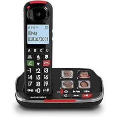 Swissvoice Xtra 2355 Cordless DECT Large Buttons Phone with Answering Machine, Audio Boost, Loud Ringtones, Hearing Aid Compatible, Call Protection