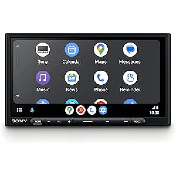 Sony XAV-AX4050ANT — 2 DIN, 6,95 collu multivides uztvērējs ar bezvadu CarPlay un Android Car (4 x 55 W, USB-C, 3 priekš izejas 2 V, DAB+/FM, BT, DAB+ antena)