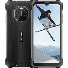 Blackview BV8800 āra viedtālrunis bez līguma, 6,58 collu 90Hz FHD+ displejs, 50MP AI četras kameras IR nakts redzamība, Helio G96 8GB + 128GB, 8380mAh akumulators, IP68 Android 11 ūdensizturīgs mobilais tālrunis,