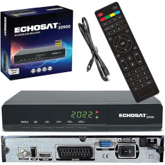 Echosat & LEYF 30900 Digital Satellite Receiver DVB-S / DVB-S2 Digital Satellite Receiver Full HD 1080p Satellite for TV HD [Pre-Programmed for Astra, Hotbird and Türksat]