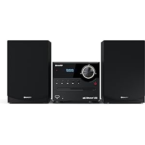 SHARP XLB517DBK Micro Sound System 45 W Digital Radio with DAB, DAB+ and FM Radio, Bluetooth, USB, CD, MP3, Black