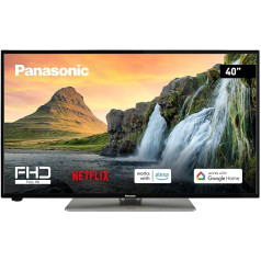 Panasonic TX-40MS360E, 40 collu Full HD LED viedtelevizors, augsta dinamiskā diapazona (HDR), Linux TV, Google palīgs un Amazon Alexa atbalsts, USB multivides atskaņotājs, viesnīcas režīms, papildu stiprinājums pie sienas, melns