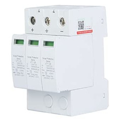 Līdzstrāvas pārsprieguma aizsardzība, 3p 20/40ka Surge Protector PV Surge Device Fotoelementu drošinātāju turētājs Zibensaizsardzība Sprieguma aizsardzība Piegādes aizsardzība saules enerģijai (3p20ka)