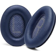 WC Wicked spilvenu rezerves ausu spilventiņi saderīgi ar Bose QuietComfort 35 (QC35) un QuietComfort 35ii (QC35ii) austiņām un vairāk — uzlabots komforts un izturība | Pusnakts zila