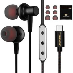 USB C austiņas, In-Ear austiņas HiFi Sound Magnētiskās USB C austiņas ar mikrofonu, USB C savienojuma austiņas Samsung Galaxy A53 S22 S20 Fe S21 iPad Pro Huawei P40 P30 Xiaomi Google Pixel