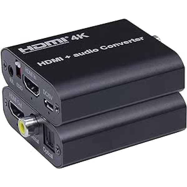 HDMI audio nosūcējs 4K@30Hz, BolAAzuL 1.4 audio pārveidotājs, HDR 1080P@60Hz, HDMI 1.4 uz HDMI SPDIF Toslink + optiskais 5.1 kanāls + digitālais koaksiālais + L/R ar EDID