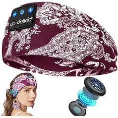 LC-dolida Bluetooth miega austiņas, sānu guļamvietas, austiņas gulēšanai, galvas saite, miega maska, sporta austiņas, viegla miega galvas saite ar HiFi stereo, dāvanas vīriešiem un sievietēm