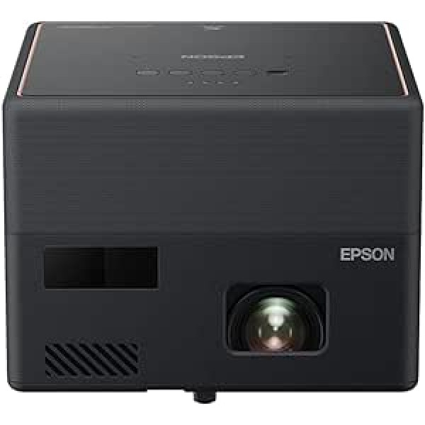 Epson EF-12 portatīvais 3LCD lāzera projektors (Full HD 1920x1080p, 1000 lūmenu balts un krāsu spilgtums, kontrasta attiecība 2 500 000:1, svars tikai 1,2 kg, iebūvēts Android TV, HMDI)