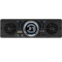 BoomBoost auto radio 12V FM, paneļa radio, 1 DIN SD/USB, AUX, Bluetooth, brīvroku auto radio