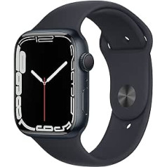 Apple Watch Series 7 (GPS, 45 MM) — Mitternachts-Aluminiumgehäuse mitternachts-Sportarmband (Generalüberholt)