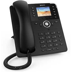 Snom D735 IP telefons, SIP Tischtelefon (hochauflösendes grafisches 2,7-Zoll-TFT-Display, 32 selbstbeschriftende Funktionstasten (8 physisch), schwarz, 00004389