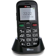 TTfone TT850 Jupiter 2 Big Button Easy Senior SIM bezmaksas mobilais tālrunis ar dokstacijas lādētāju