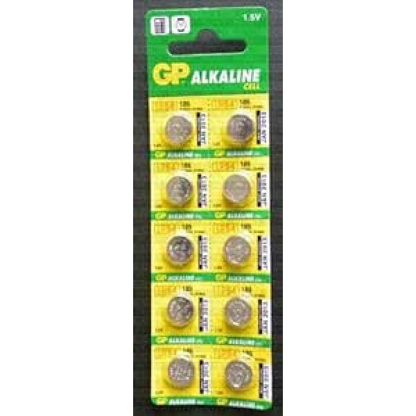 GP 189 LR54 Alkaline-Batterien (1,5 V, klarsichtverpackt, für Kameras, Spielzeuge, Rechner, Lampen, Uhren, Laserpointer und andere Anwendungen), 10 Stück