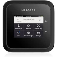 NETGEAR Nighthawk M6 Pro (MR6450) | 5G maršrutētājs SIM karte WiFi 6E | LTE | Modems | Mobilais tīklājs | Īpaši ātrāks, līdz 4 Gbps, pievienojiet līdz 32 ierīcēm