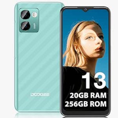 DOOGEE N50 Pro Android 13 viedtālrunis [2023], 20 GB + 256 GB 1 TB TF, 50 MP AI kamera, 4200 mAh lēts tālrunis, 6,52 collu HD+, pirksta nospiedums, ekonomisks viedtālruņa sejas ID/OTG/GPS mobilais tālrunis