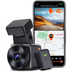 VANTRUE E1 1944P Mini Dash Cam Car WiFi GPS Dash Cam tālvadības pults 2K/1440P HDR Auto kamera Balss vadība Super Night Vision 24 Hours Buffer Parking Monitoring 1,54 Coll 160° Emergency Lock Max 512GB