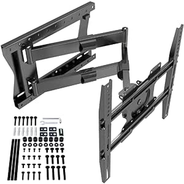 XTRARM TiTon F 80 cm wall clearance, TV wall mount, long swivel arm, tilt, swivel, rotate, pull, TV approx. 32-75 inches up to 60 kg, up to VESA 400 x 400 mm, TV bracket