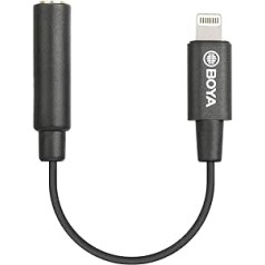 Lightning–3,5 mm austiņu ligzdas adapteris, BOYA MFi TRRS Sieviešu Lightning–Audio ligzdas adapteris Audio saderīgs ar iPhone 13/12 Mini/12 Pro/11/11 Pro/11 Pro Max/SE/X XR XS 8 7