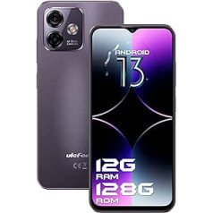 Ulefone Note 16 Pro Android 13 viedtālrunis bez līguma 128 GB + 12 GB/SD-256 GB 50 MP kamera 6,52 collu astoņkodolu mobilais tālrunis bez līguma, 4400 mAh mobilais tālrunis bez Simlock mobilais tālrunis 4G Dual