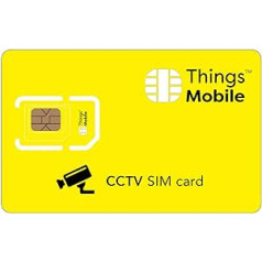 SIM Card for Closed Circuit Television (CCTV) - Things Mobile - with worldwide coverage and GSM/2G/3G/4G LTE multi-operation network, no firmness cost, incl. €10