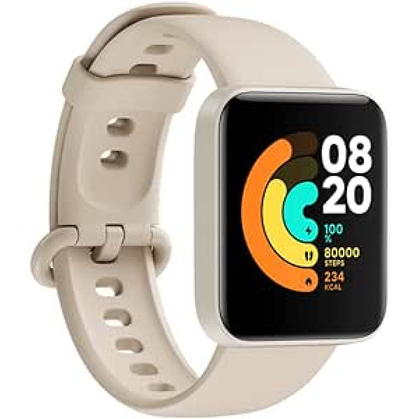 Xiaomi Redmi Watch Lite 2 viedpulkstenis (1,55 collu TFTLCD skārienekrāns, sirdsdarbības mērīšanas/uzraudzības un miega cikls, GPS, barometriskais un altimetrs, 17 sporta režīmi, 5 ATM, 10 dienas akumulatora darbības laiks) bēšs