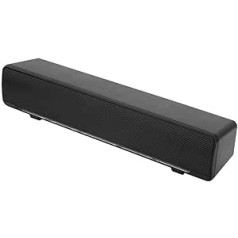 Socobeta Barra de sonido de entrada DE 3,5 mm, reproductor de música estéreo Altavoces portátiles para PC TV ordenador telefono planšetdators ordenador telefono móvil Fiesta Gadren