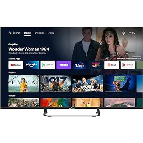 SMART TECH 4K-UHD LED 43 collu (109 cm) Android 11.0 Smart TV 43UA20V3 (Google Play veikals, Netflix, YouTube