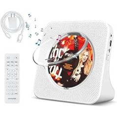 copap Portable CD Player, Radio with CD Player, CD Player with Radio, CD Player, Small Bluetooth CD Player with Remote Control, CD Player, Children's Portable CD Player, FM Radio, Dust Protection LED