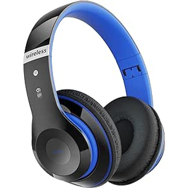 Lankey Sound Bluetooth austiņas, Bluetooth austiņas uz auss ar 6 EQ režīmiem, 40 stundu bezvadu austiņas ar iebūvētu HD mikrofonu, FM, SD/TF āra, transporta, ceļojumu, studiju