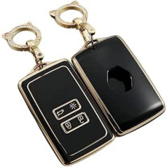 ontto Key Case Automašīnas atslēgu futrālis Piemērots Renault Arkana Megane Dacia Ducia 2 Twingo Clio Sandero Kadjar tālvadības pults Key Fob Protective Case TPU Key Case Auto piederumi Melns