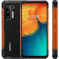 DOOGEE viedtālrunis bez līguma S97 Pro, 40 m lāzera tālmērs, Helio G95 8 GB + 128 GB, Android 11 IP68 izturīgs viedtālrunis, 48 MP četrkāršu kamera, 8500 mAh akumulators, bezvadu uzlādes GPS NFC, oranžs