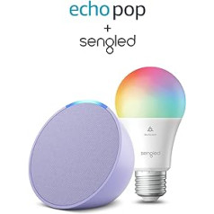 Echo Pop | Lavendel + Sengled LED-Smart-Glühbirne (E27), Funktionert mit Alexa - Smart Home-Einsteigerpaket