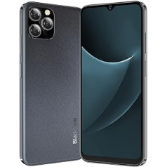 Blackview A95 viedtālrunis Ohne Vertrag, 20MP+8MP kamera, Helio P70 8GB+128GB, 6,53" HD+ Bildschirm, 4380mAh 18W Schnellladung, Dual-SIM Android 11 Handy, Fingerabdruck-GPS, Box-Lautsprecher, Schwarzprecher