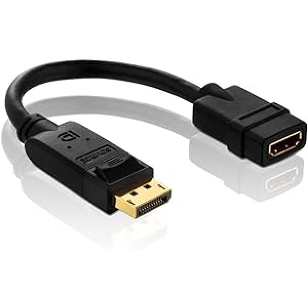 PureLink PureInstall Series PI155 sertificēts DisplayPort–HDMI adapteris/DisplayPort vīrišķais–HDMI A mātīte / 0,1 m