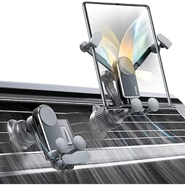 xuenair Fold 5 Car Mount, [2 Pack Hooks] Z Fold 4 Automašīnas turētājs, Samsung Galaxy Z Fold Automašīnas stiprinājums [Bezs korpuss draudzīgs] Auto ventilācijas klipsis Z Fold 5 4 3 Google Pixel salokāms iPhone