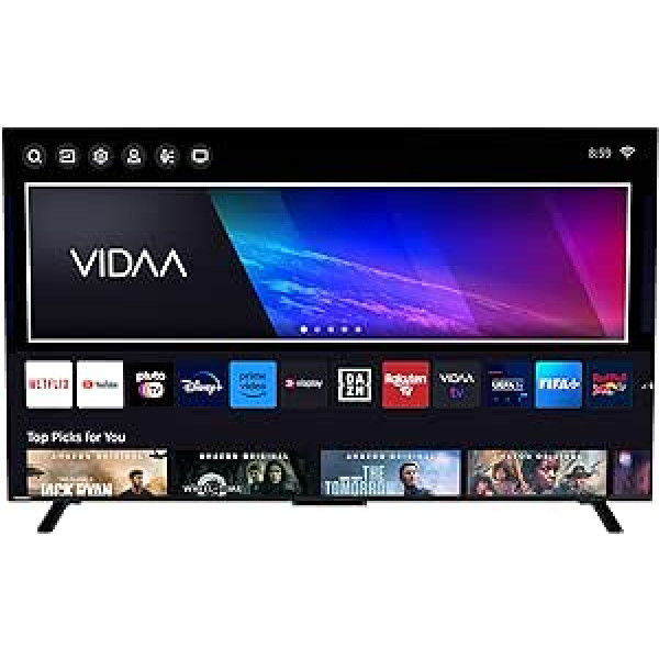 Toshiba 65QV2363DAW 65 collu QLED televizors/VIDAA viedais televizors (4K UHD, HDR Dolby Vision, trīskāršs uztvērējs, Dolby Audio) [2024]