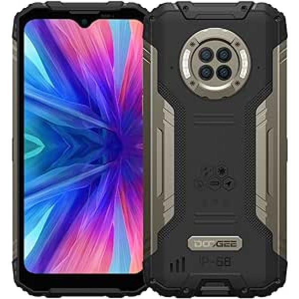 DOOGEE S96 GT IR Night Vision āra viedtālrunis bez līguma, Helio G95 8GB + 256GB, 48MP četrkāršu kamera (32MP priekšējā kamera), 6,22 collu IP68 Android 12 mobilais tālrunis, 6350 mAh akumulators (bezvadu)