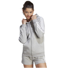 Adidas 3 Stripes FL Full-Zip HD sporta krekls IM0236 / pelēks / M