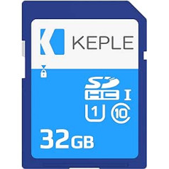 Keple 32GB SD atmiņas karte | Ātrgaitas SD atmiņas karte saderīga ar Sony Cybershot RX-100 III/II/IV, DSC-RX10, DSC-TF1 DSLR digitālo kameru | 32 GB krātuves 10. klases UHS-1 U1 SDHC karte