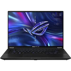 ASUS ROG Flow X16 spēļu klēpjdators | 16 collu QHD+ 240Hz/3ms izcils IPS displejs | Intel Core i9-13900H | 16 GB RAM | 1 TB SSD | NVIDIA RTX 4060 | Windows 11 | QWERTZ tastatūra | Izslēgts Melns