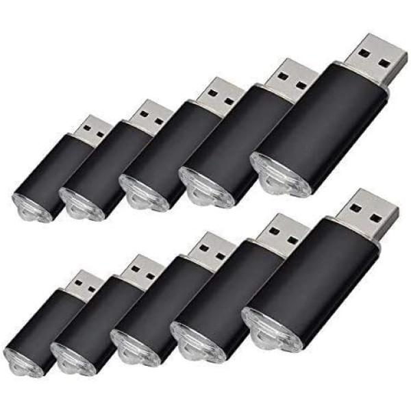 10 PAKC USB Flash Drive USB 2.0 Memory Stick Memory Drive Pen Drive 16 GB Black