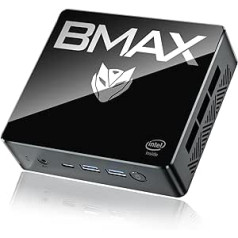 BMAX Mini PC Intel 12. paaudzes N95 (līdz 3.4GHz) 16GB DDR4 RAM 512GB M.2 SSD B4 Mini Computer Desktop atbalsts Dual HDMI 4K UHD WiFi 5, Bluetooth4.2, Gigabit Etherne Mini Gaming PC 4K HD Gigabit Etherne