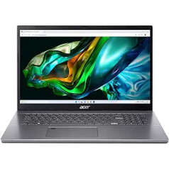 Acer Aspire 5 (A517-53-53X3) Laptop, 17.3 Inch FHD Display, Intel Core i5-12450H, 16 GB RAM, 512 GB SSD, Intel UHD Graphics, Windows 11, QWERTZ Keyboard, Grey