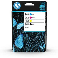 HP oriģinālā zīmola modeļa tinte 963 Pack Black Cyan Magenta Yellow, Extra Large