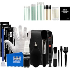 MMOBIEL Sensor Cleaning Set - 57 Pieces - Lens Cleaning, Camera Lens Cleaning, Sensor Cleaning - DSLR Camera Cleaning Set with APS-C and Full Format Cleaning Swabs