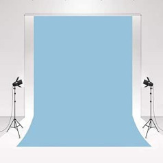 Kate Blue Studio Background Photography Sky Blue Plain 2.4 x 3 m / 8 x 10 ft Background Chroma Key Photo Booth Colour Wedding Background Skin-friendly Magazine Advertising Shooting Accessories