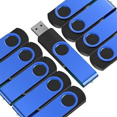 USB zibatmiņas disks 16GB USB 2.0 zibatmiņas disks 16GB Memory Stick USB 2.0 zibatmiņas disks 10 pack Blue Memory Stick ar atslēgu piekariņu datoram, automašīnai, televizoram Kepmem