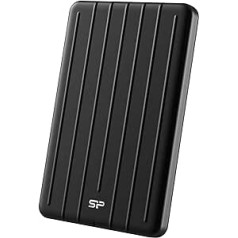 SP Silicon Power SU020TBPSD75PSCKEU Bolt B75 Pro USB 3.1 Gen 2 ārējais SSD ar USB-C uz USB-C/USB-A kabeli, melns, 2TB