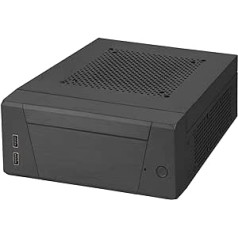 SilverStone tehnoloģija SST-ML10B Milo Mini-ITX kompaktais HTPC galddatora korpusa modulārais dizains ietver VESA montāžas plāksni melnu